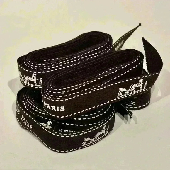 Authentic Hermes Brown Gift Wrap Packing Ribbon - Picture 9 of 11
